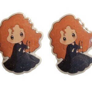 Acrylic Princess Post Earrings - New